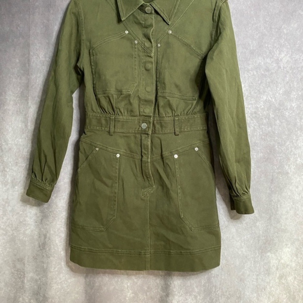Steve Madden Women's Utility Cargo Jacket Shirt Dress – Olive Green – Size 8